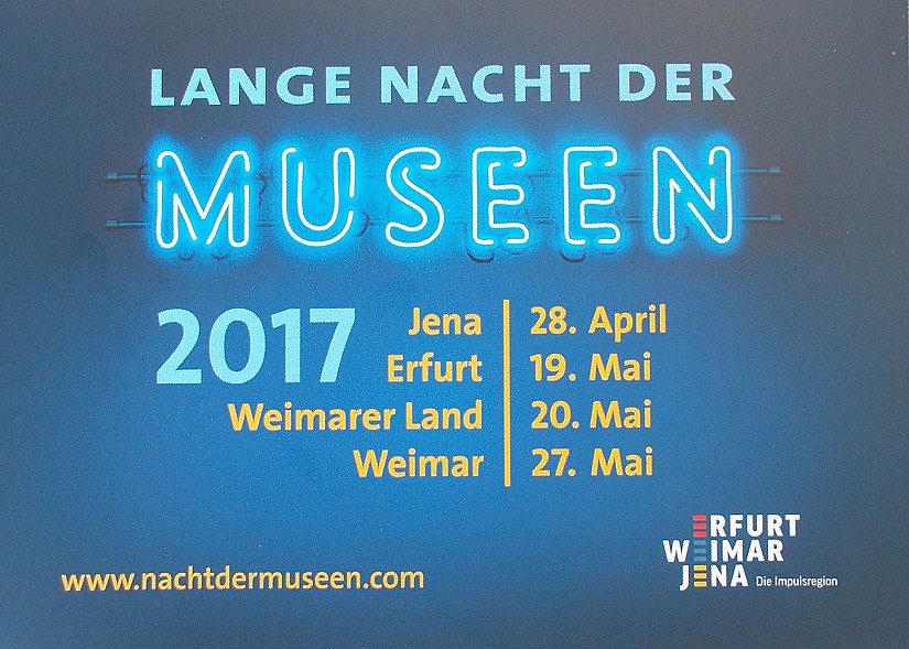 Die Lange Nacht der Museen in Jena, Erfurt, Weimar und Weimarer Land (Flyerfoto: Radio Lotte)