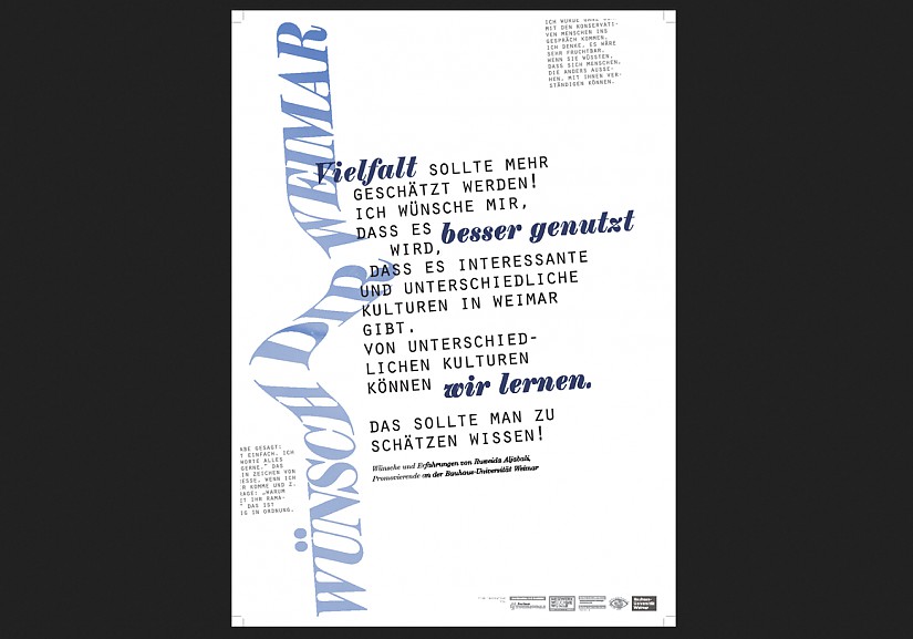 »Wünsch Dir Weimar« – Plakat »Wünsch Dir Weimar« – Plakat