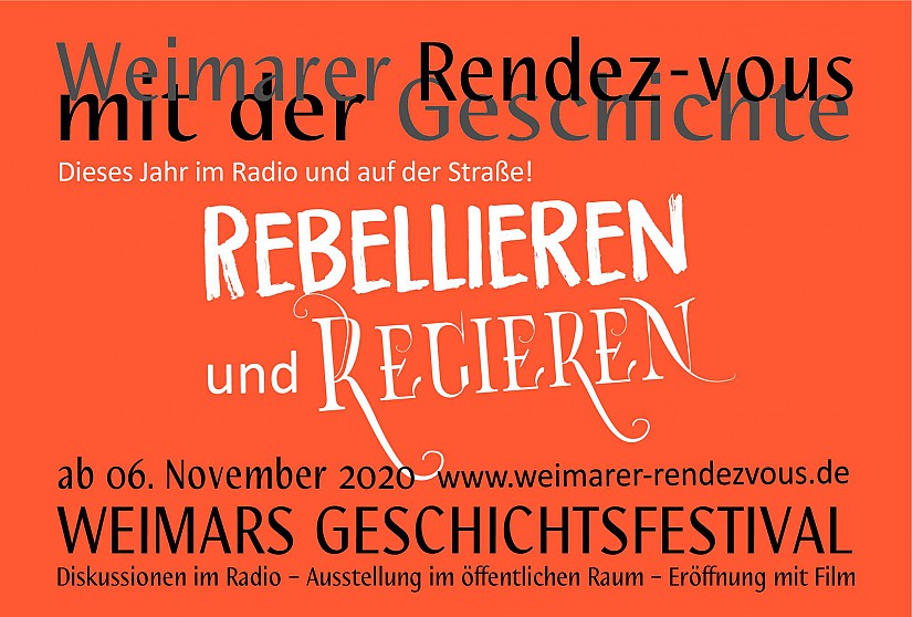 Veranstaltungsflyer: Rendezvous mit der Geschichte 2020 Veranstaltungsflyer: Rendezvous mit der Geschichte 2020