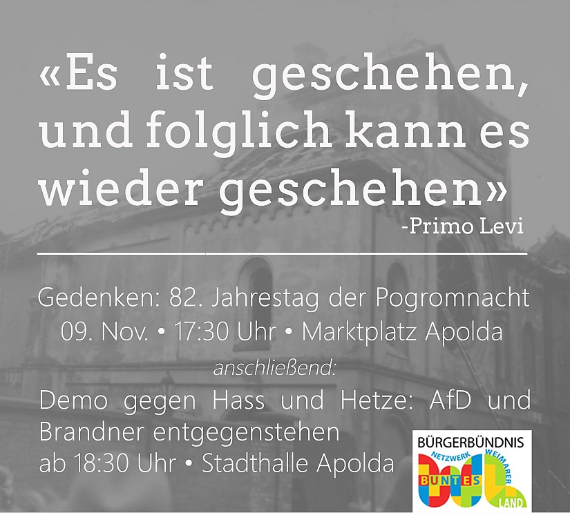 Veranstaltungsflyer: Bürgerbündnis Buntes Weimarer Land Veranstaltungsflyer: Bürgerbündnis Buntes Weimarer Land