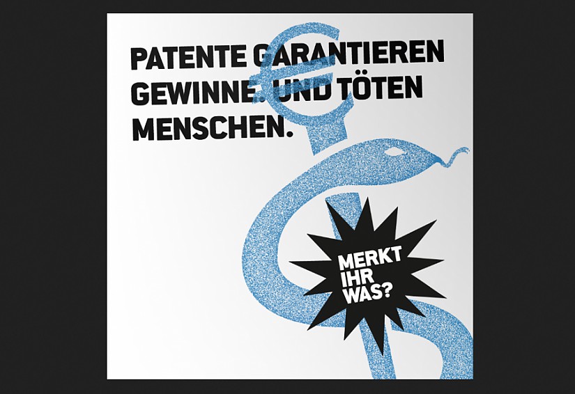 Patente töten - Flyer, Quelle: www.patents-kill.org