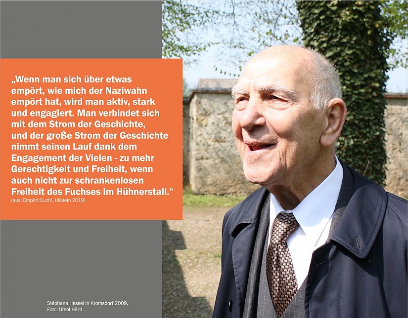 Porträt: Stéphane Hessel in Kromsdorf 2009, Foto: Ursel Härtl