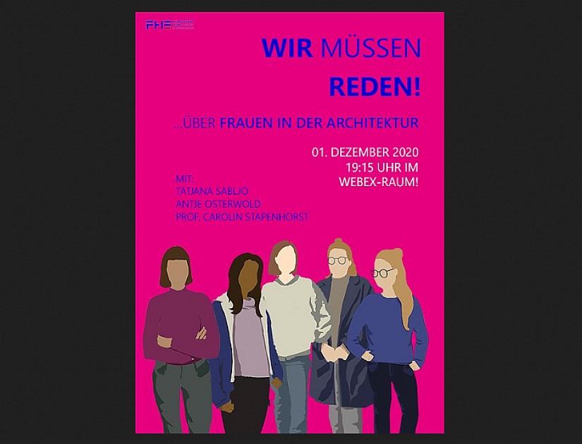 Flyer: Veranstaltungsreihe »Wir müssen reden!«, FH Erfurt, Fakultät Architektur