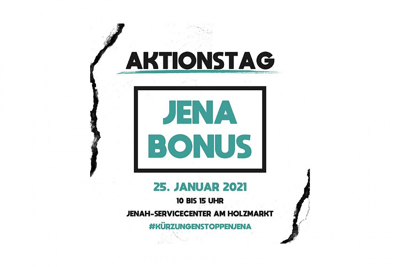 Flyer: Aktionstag »Jenabonus« Flyer: Aktionstag »Jenabonus«