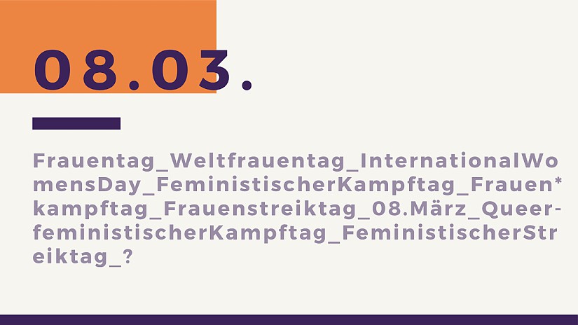 Veranstaltungsflyer: Frauenkampftag Weimar