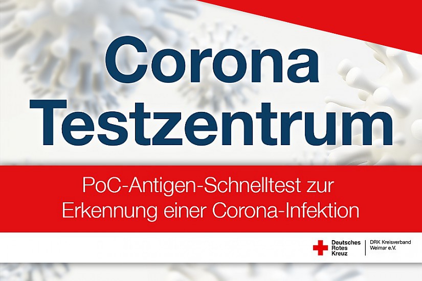 Flyer: Corona-Schnelltestzentrums des DRK Weimar Flyer: Corona-Schnelltestzentrums des DRK Weimar