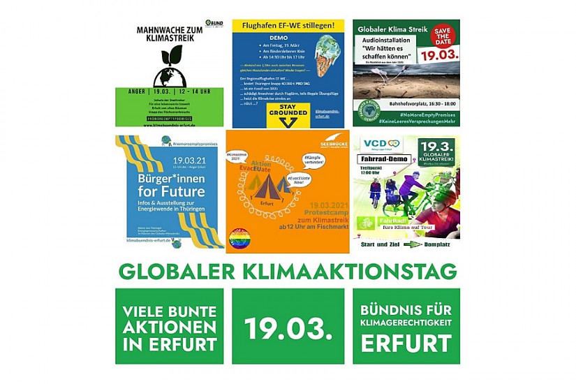 Flyer: Bündnis für Klimagerechtigkeit Erfurt