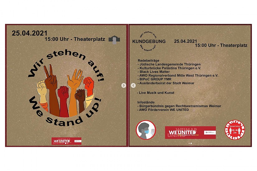 Veranstaltungsflyer, Quelle Instagra @awo_we_united Veranstaltungsflyer, Quelle Instagra @awo_we_united