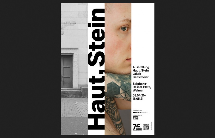 Ausstellungsflyer »Haut. Stein«