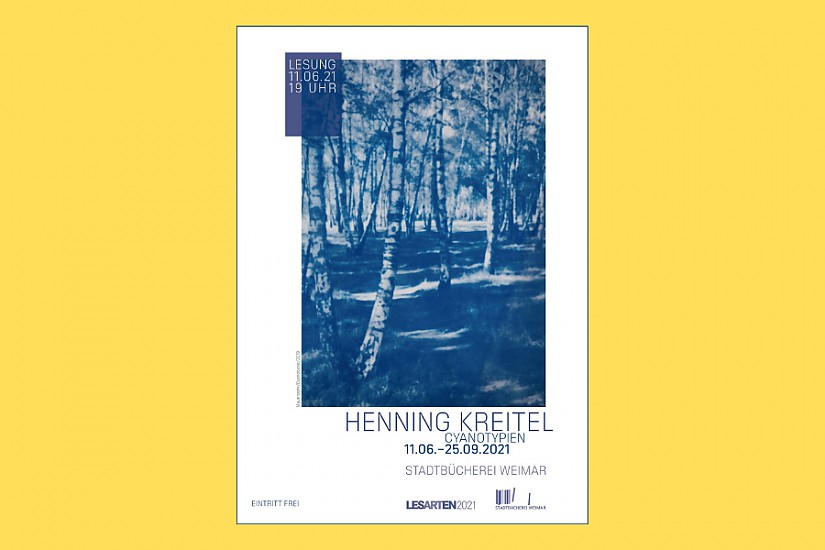 Ausstellung-Flyer: Henning Kreitel - Cyanotypien