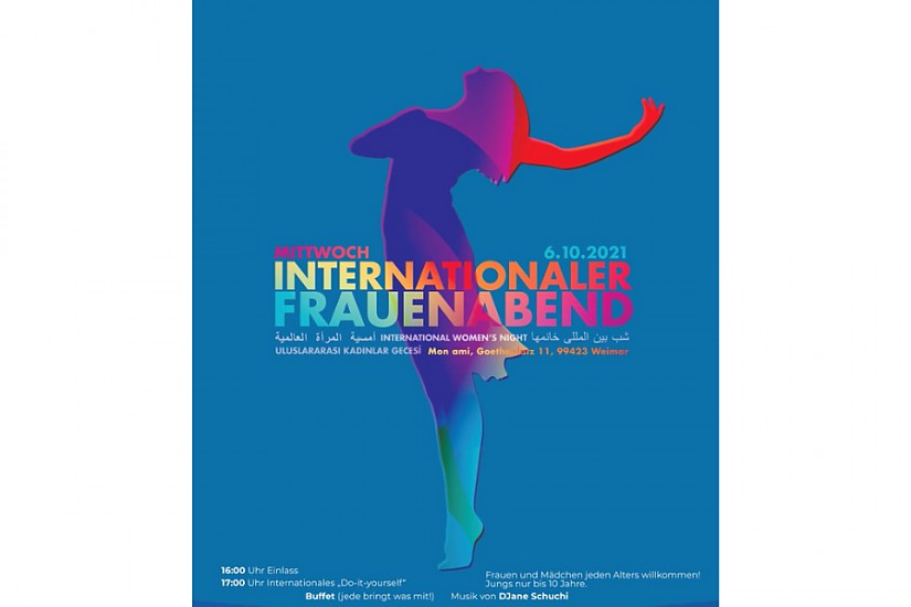Flyer-Ausschnitt: Internationaler Frauenabend im mon ami Weimar