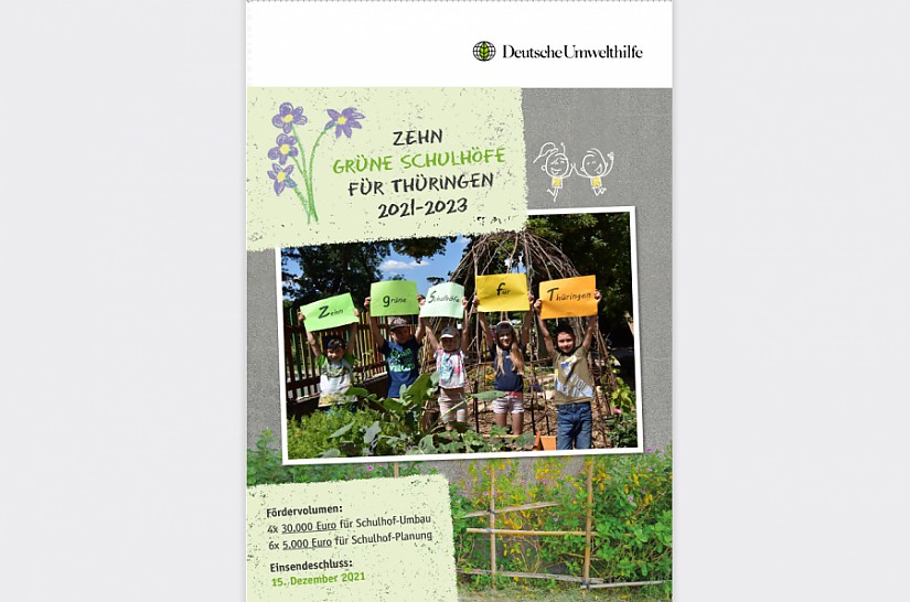 Wettbewerbsflyer: »Zehn grüne Schulhöfe für Thüringen« Wettbewerbsflyer: »Zehn grüne Schulhöfe für Thüringen«