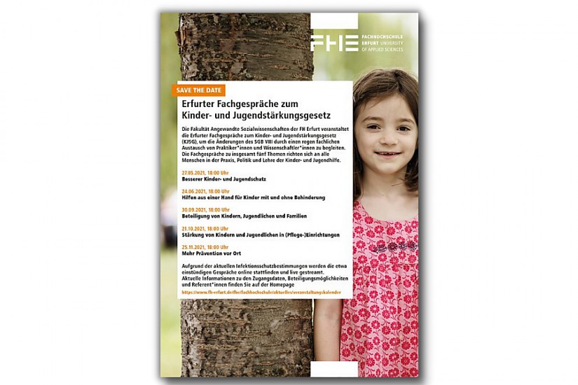 Flyer: Erfurter Fachgespräche zum Kinder- und Jugendstärkungsgesetz