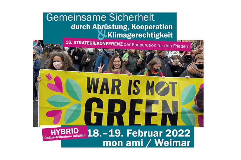 Flyer: 16. Strategiekonferenz der Kooperation für den Frieden