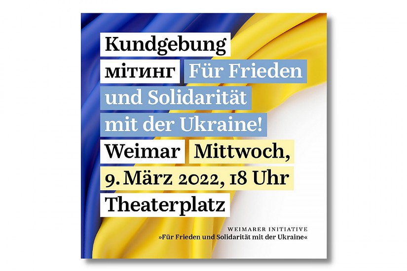 Flyer: »Für Frieden und Solidarität mit der Ukraine«