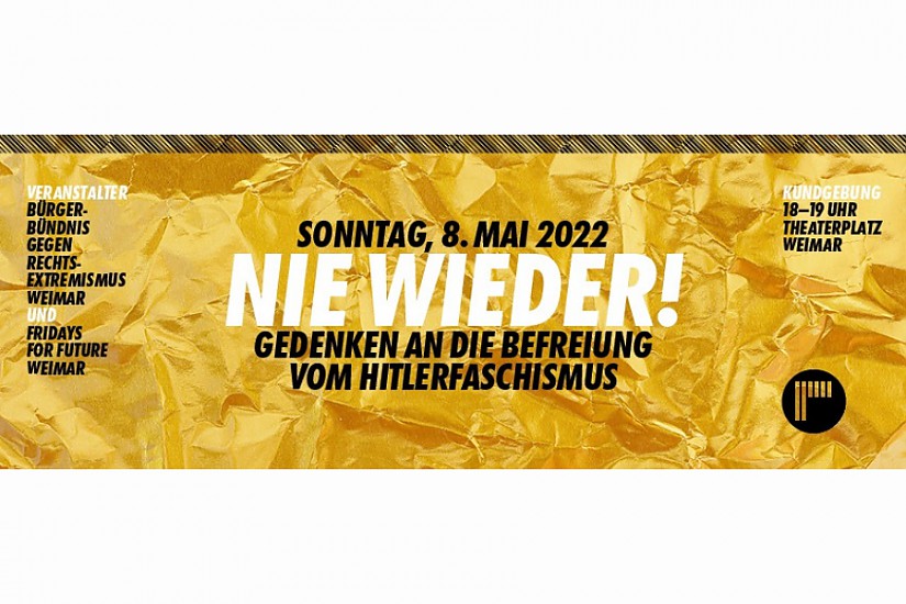Flyer: Kundgebung – „Nie wieder! Gedenken an die Befreiung vom Hitlerfaschismus“