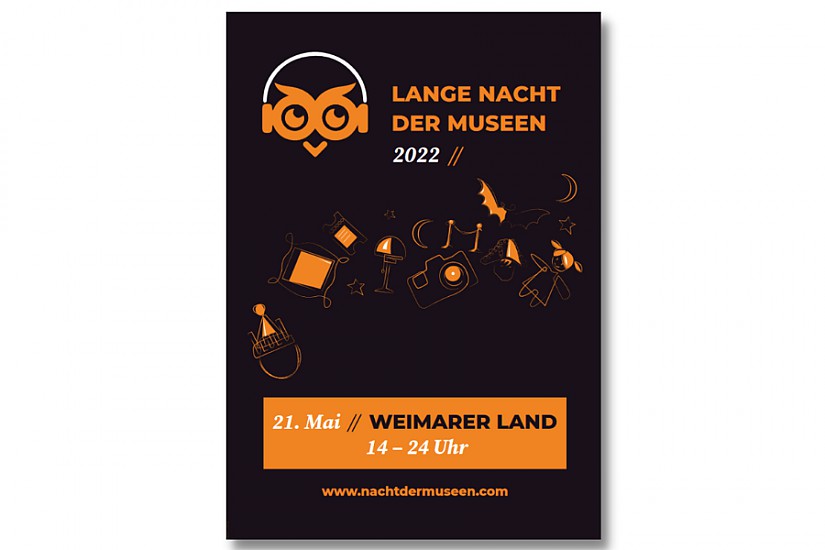 Flyer: Lange Nacht der Museen im Weimarer Land 2022 