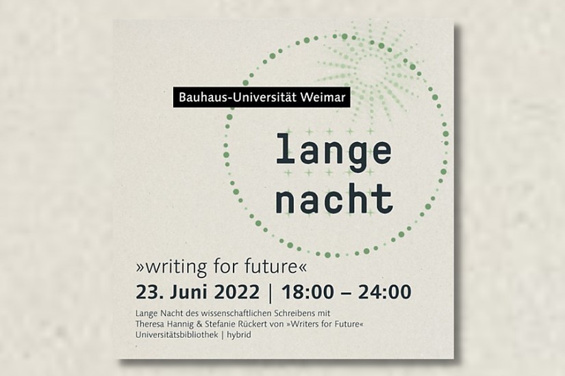 Flyer: Lange Nacht des wissenschaftlichen Schreibens 2022