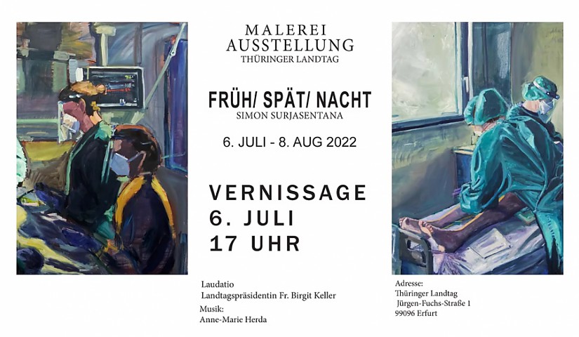 Ausstellungs-Flyer: Simon Surjasentana - Vernissage 