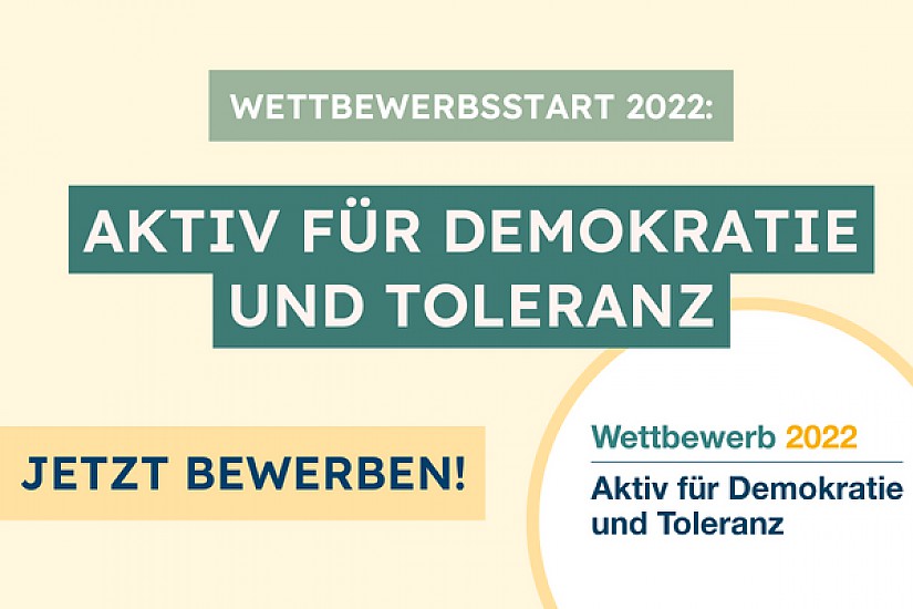 WettbewerbsFlyer: »Aktiv für Demokratie und Toleranz«