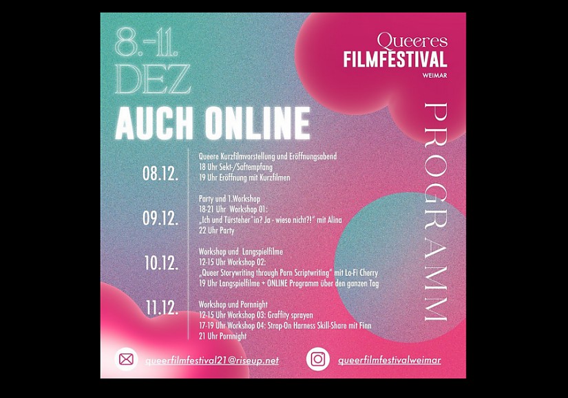 Programm-Flyer: QueerFilmFestivalWeimar 2022 Programm-Flyer: QueerFilmFestivalWeimar 2022