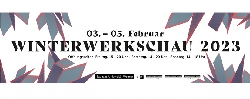 Flyer: Winterwerkschau 2023 der Bauhaus-Universität Weimar