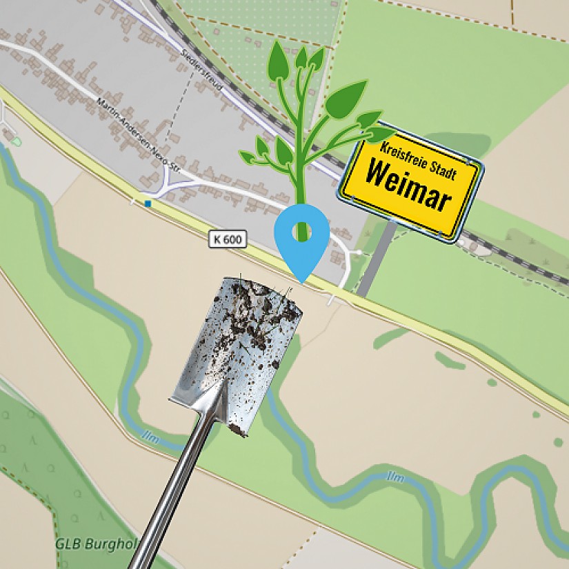 Nachbarortsteile pflanzen eine Elsbeere an der Ortsteilgrenze (Quelle: Ortsteilrat Oberweimar-Ehringsdorf) Nachbarortsteile pflanzen eine Elsbeere an der Ortsteilgrenze (Quelle: Ortsteilrat Oberweimar-Ehringsdorf)