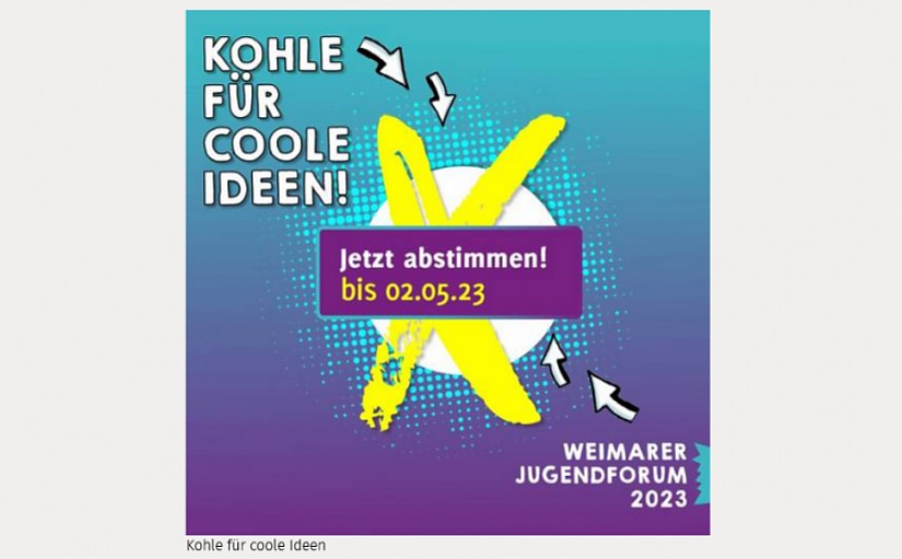 Flyer: Abstimmung des Weimarer Jugendforums 2023 