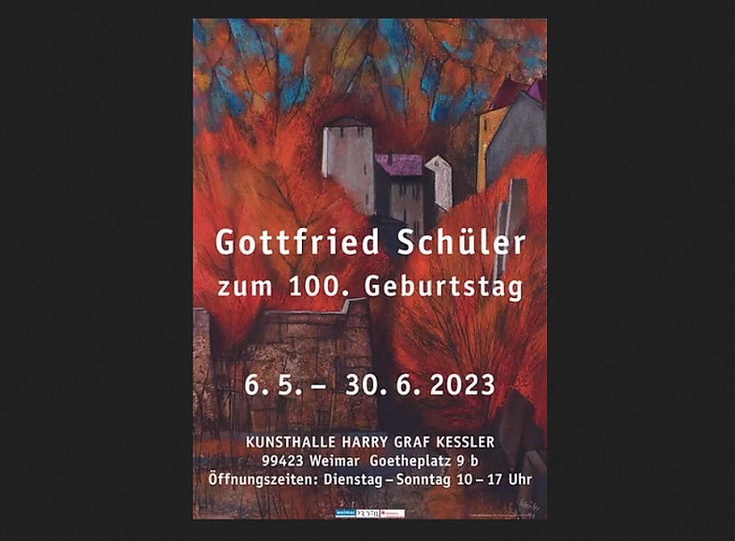 Flyer zur Ausstellung zum 100. Geburtstag von Gottfried Schüler