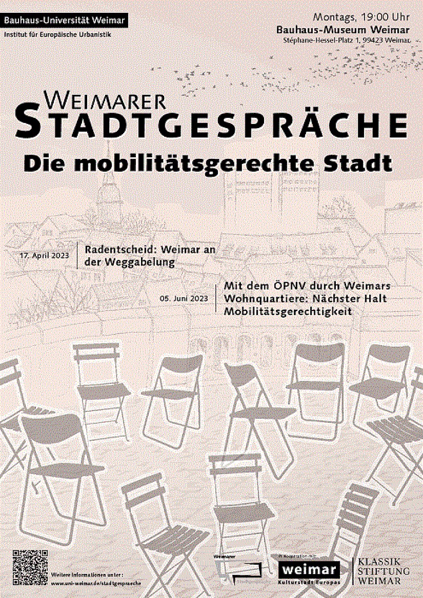 Plakat: Stadtgespräche. Die mobilitätsgerechte Stadt (Quelle: Bauhaus-Universität) 