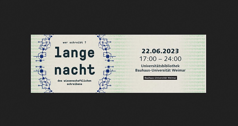 Flyer: Lange Nacht des wissenschaftlichen Schreibens 2023