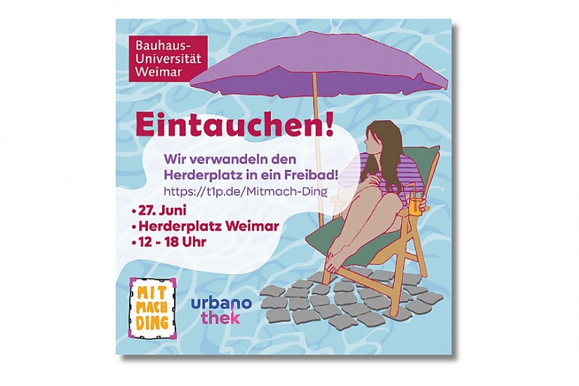 Flyer: Eintauchen! Wir verwandeln den Herderplatz in ein Freibad. Flyer: Eintauchen! Wir verwandeln den Herderplatz in ein Freibad.