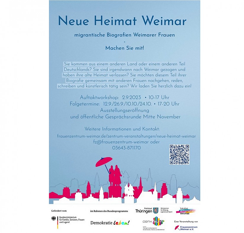 Flyer: Neue Heimat Weimar – Frauenzentrum Weimar e.V