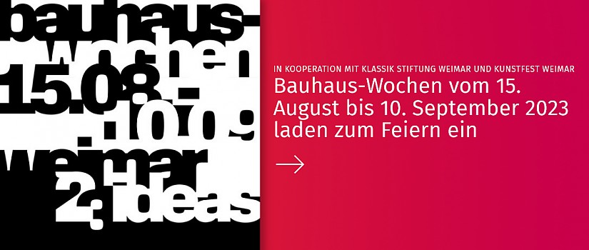 Banner: Bauhaus-Wochen, Quelle: Bauhaus-Universität Weimar