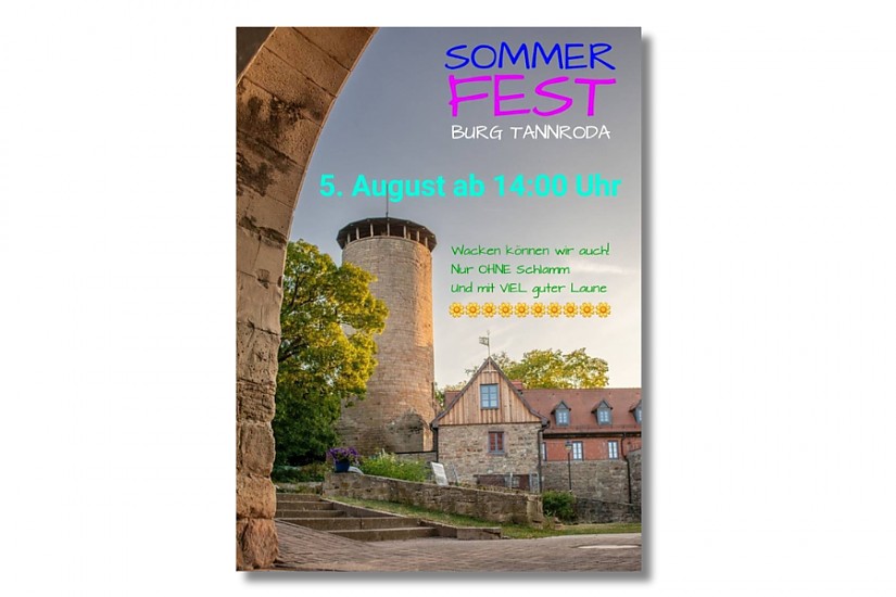 Flyer: Sommerfest - Stiftung Burg Tannroda 
