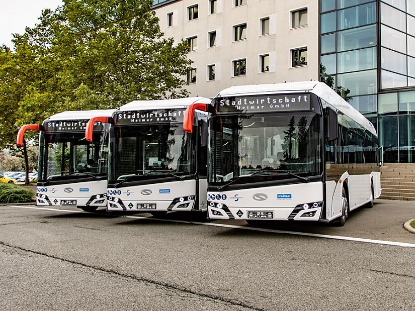 Wasserstoffbusse, Quelle: Stadtwirtschaft Weimar Wasserstoffbusse, Quelle: Stadtwirtschaft Weimar