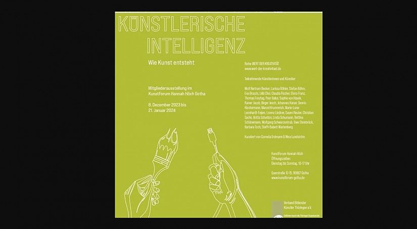 Ausstellungsflyer: »Künstlerische Intelligenz - wie Kunst entsteht«