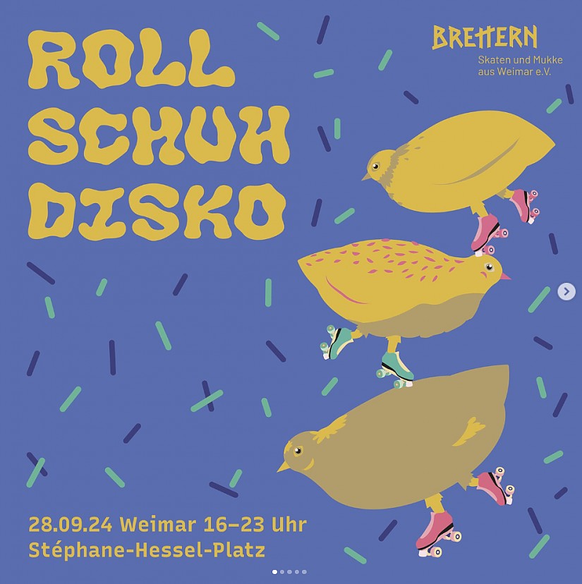 Flyer: Weimarer Rollschuhdisko, Quelle: Brettern e.V. Flyer: Weimarer Rollschuhdisko, Quelle: Brettern e.V.