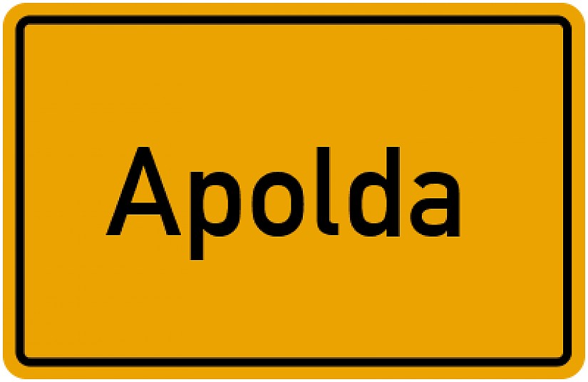 Ortsschild Apolda