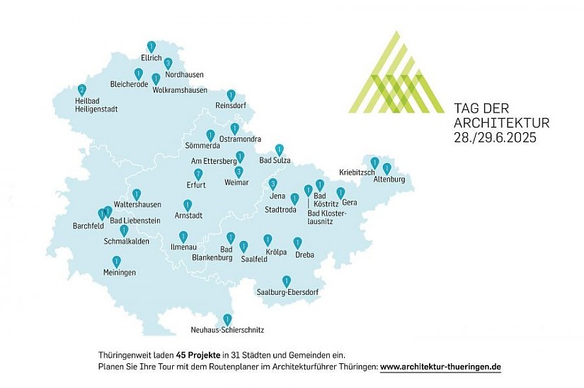 Flyer: Tag der Architektur 2025, Quelle: Architektenkammer Thüringen