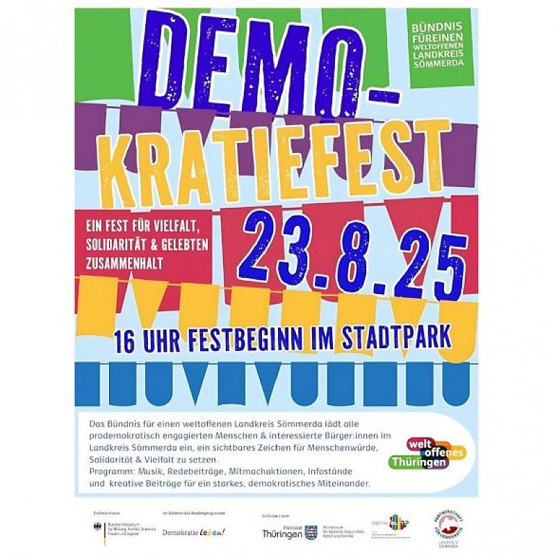 Flyer: Demokratiefest Sömmerda