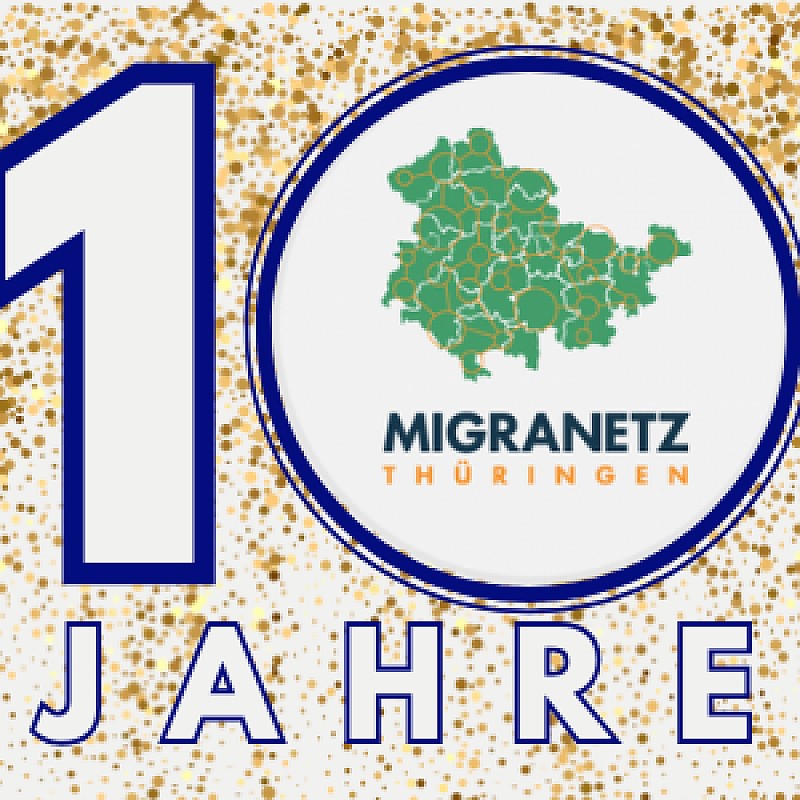 Banner: 10 Jahre MigraNetz Thüringen 