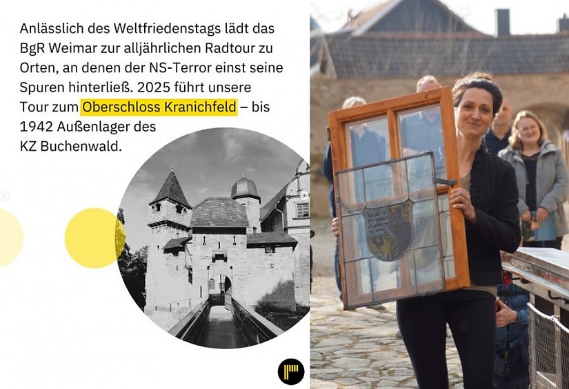 Flyer: Tour durch das KZ-Außenlagers „Oberschloss Kranichfeld", Bgr Weimar Flyer: Tour durch das KZ-Außenlagers „Oberschloss Kranichfeld", Bgr Weimar