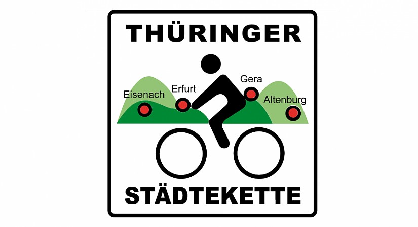 Logo: Radfernweg »Thüringer Städtekette«