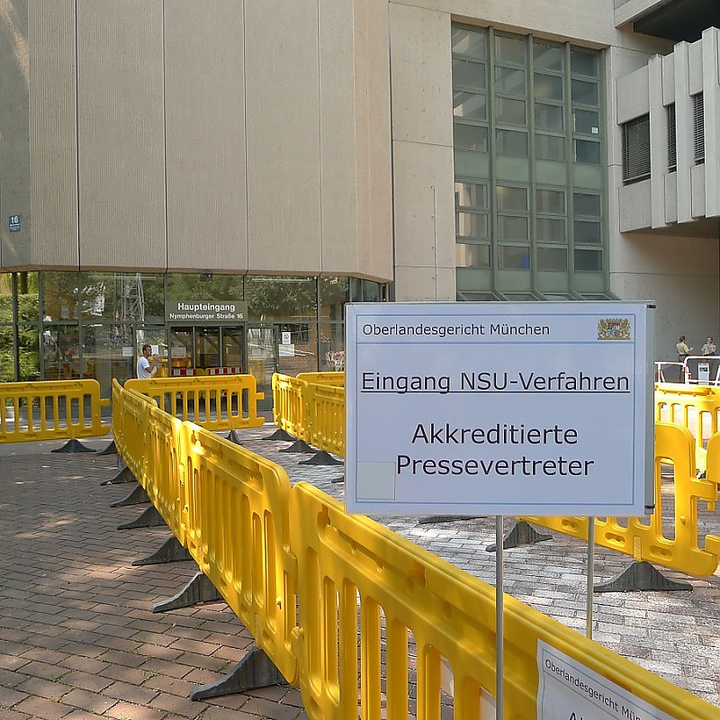Pressezugang Oberlandesgericht München, Foto: Radio LOTTE