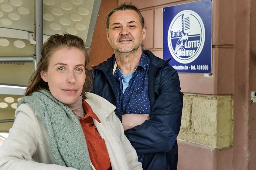 Das neue Leitungsteam von Radio LOTTE Weimar: Maria A. Smalley (Programmchefin) & Stefan Schmidt (Geschäftsführer), Bild: Claus Bach