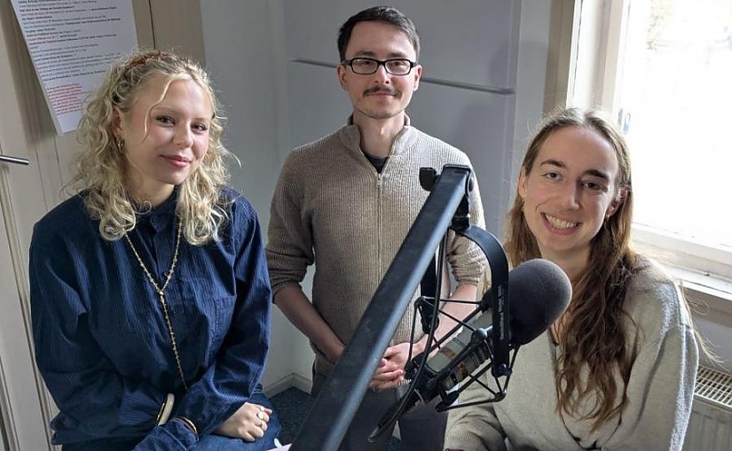  Lukas Bopp sprach mit Paula Jütting und Klara Landmesser, Studentinnen der Fakultät Kunst und Gestaltung der Bauhaus-Universität Weimar, Foto: Claudia Quasthoff