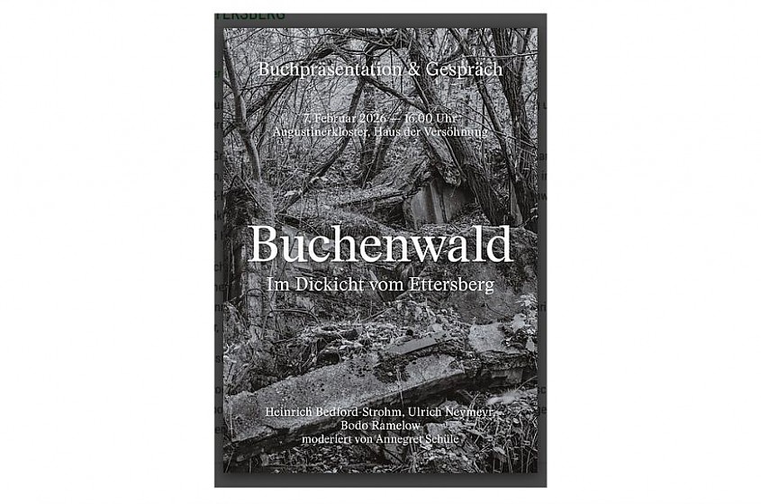 Plakat zur Buchvorstellung »Buchenwald – Im Dickicht vom Ettersberg«