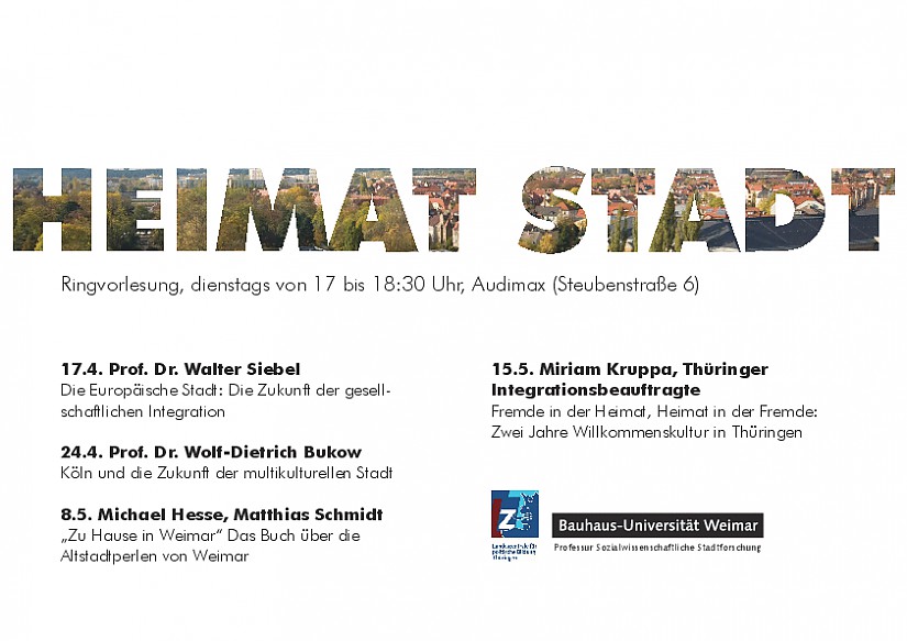 Ringvorlesung, Bildrechte: Bauhaus-Universität Weimar