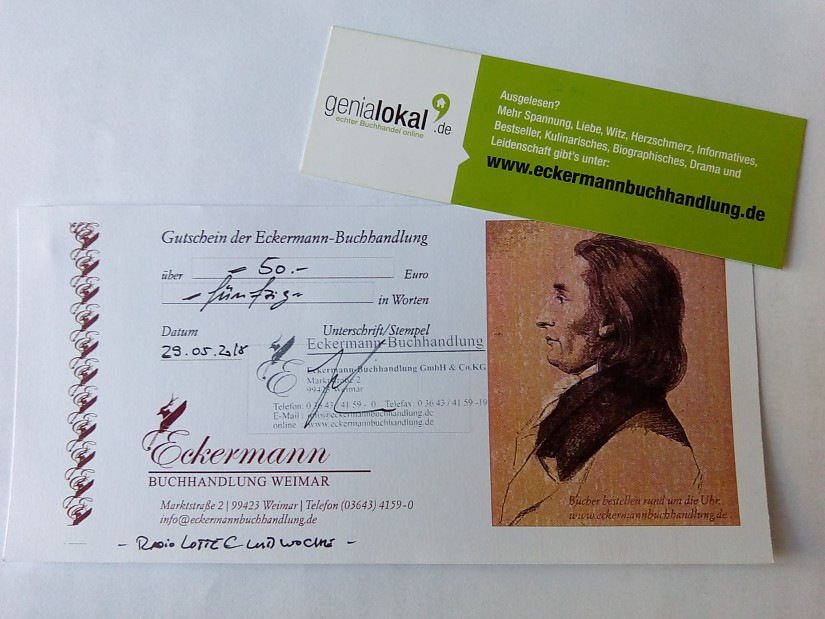 Dankeschön-Preis der Eckermann-Buchhandlung, Foto: Radio LOTTE
